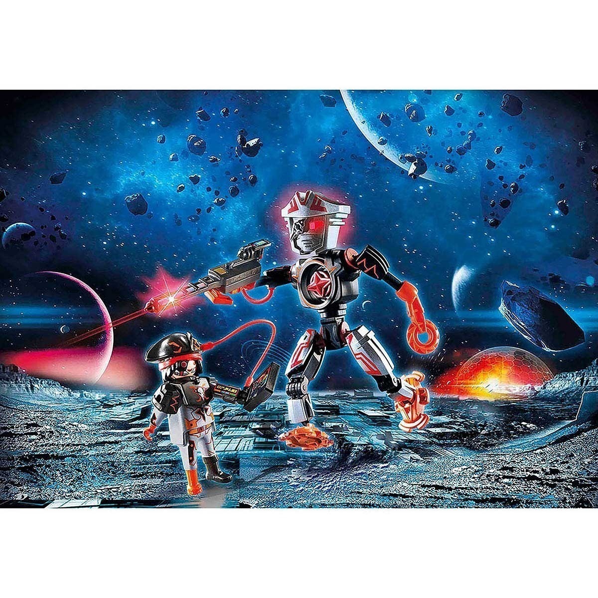 Playmobil - Pirata Galáctico E Robô - Galaxy Police - 70024