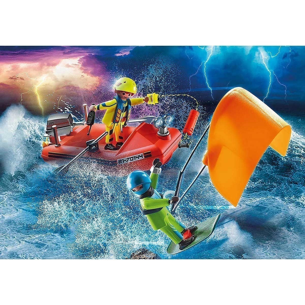Playmobil - Lancha De Resgate Kitesurfer - City Action - 70144
