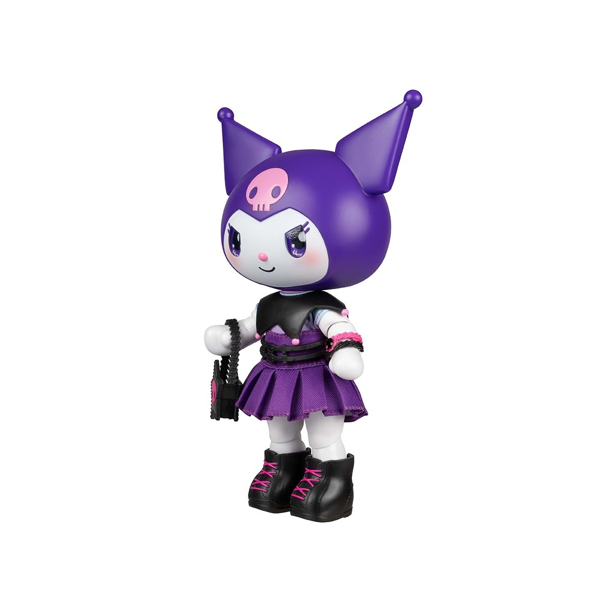 Boneca Articulada Kuromi de 20cm + Acessórios - Hello Kitty