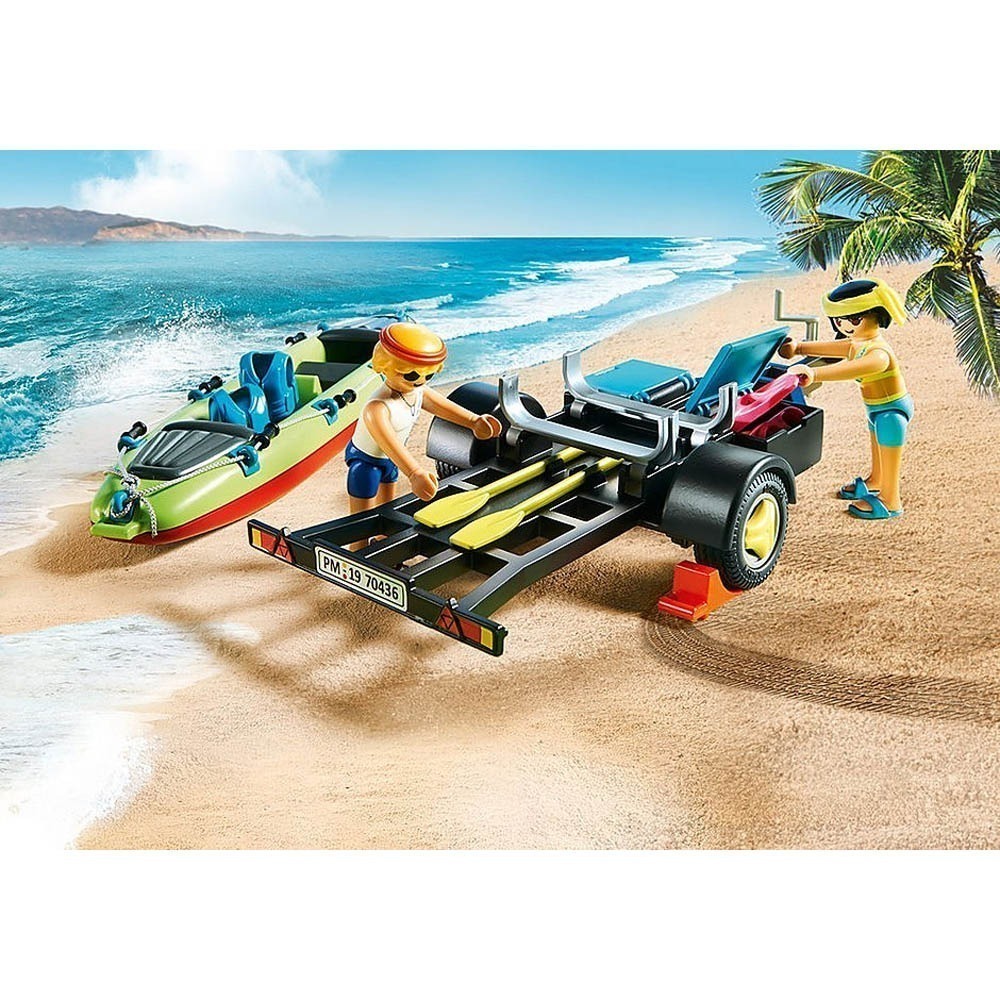 Playmobil - Buggy Com Reboque E Canoa - Family Fun - 70436