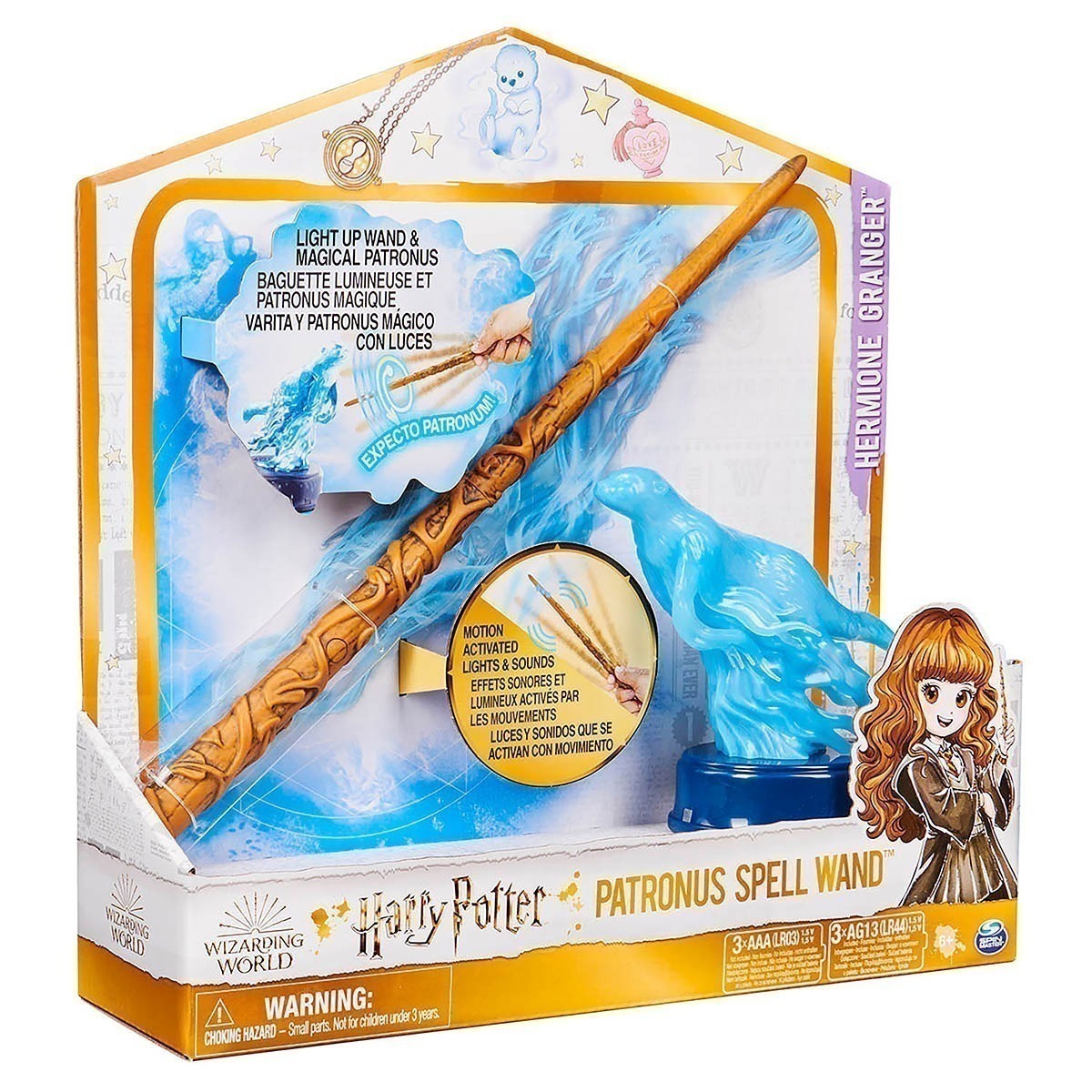Varinha 30Cm Da Hermione Com Patrono - Harry Potter