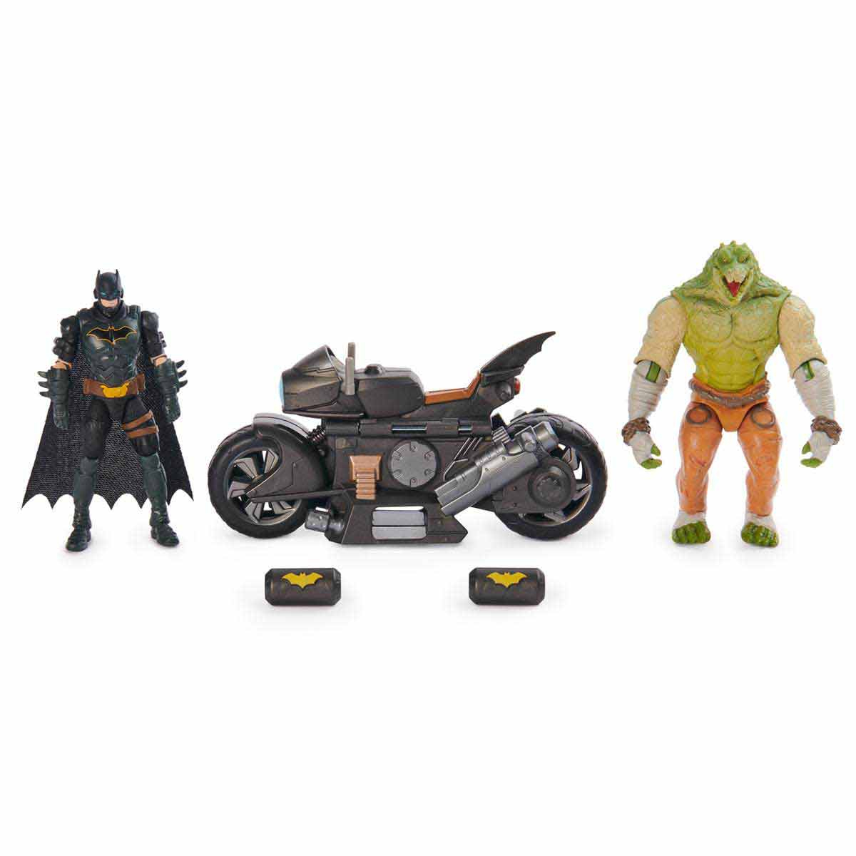 Batman - Pack Batciclo Transformador Com 2 Bonecos De 10Cm