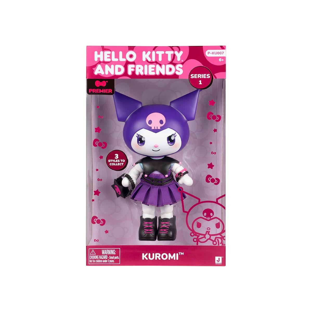 Boneca Articulada Kuromi de 20cm + Acessórios - Hello Kitty
