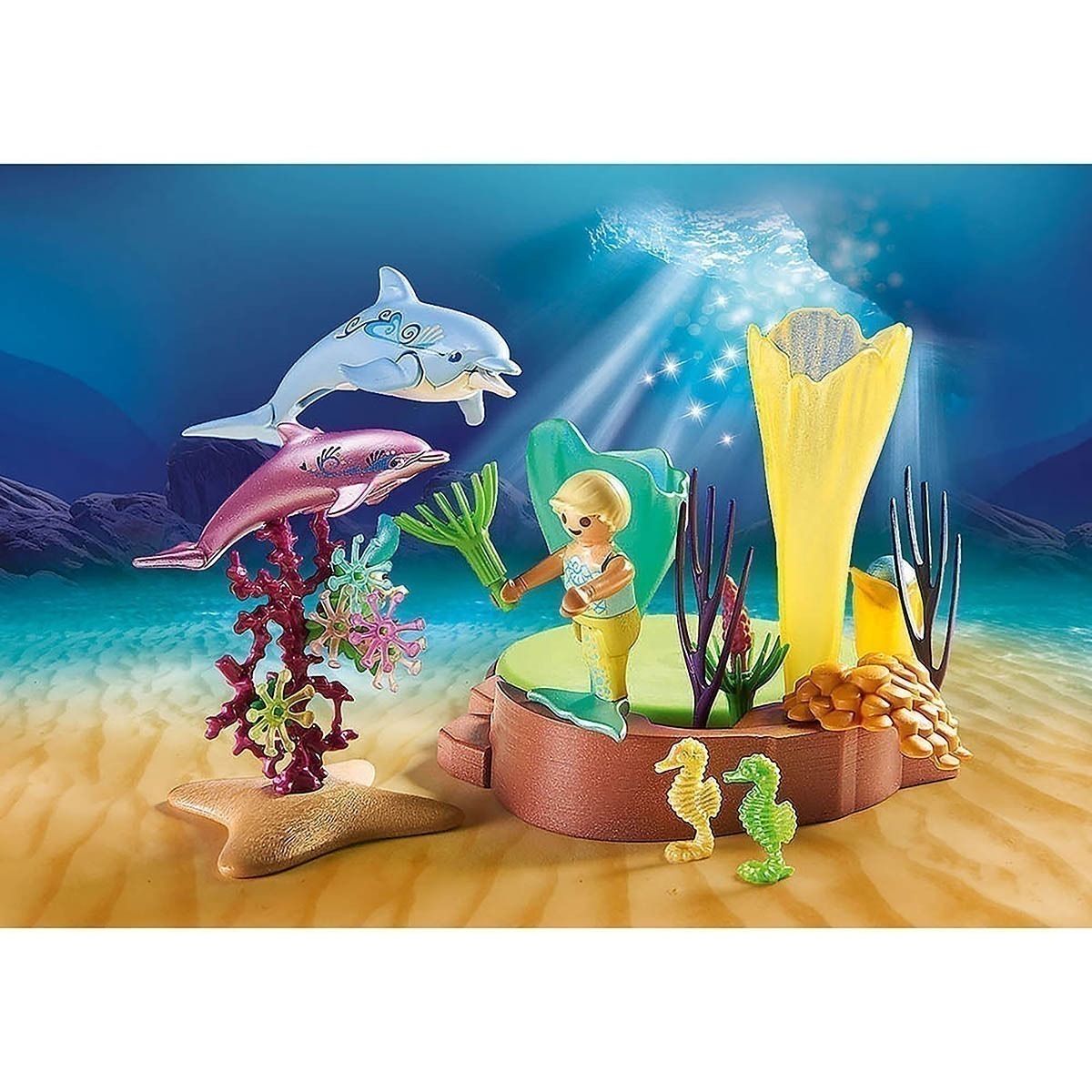 Playmobil - Sereias Cupula Iluminada Com Pérolas - Magic - 70094