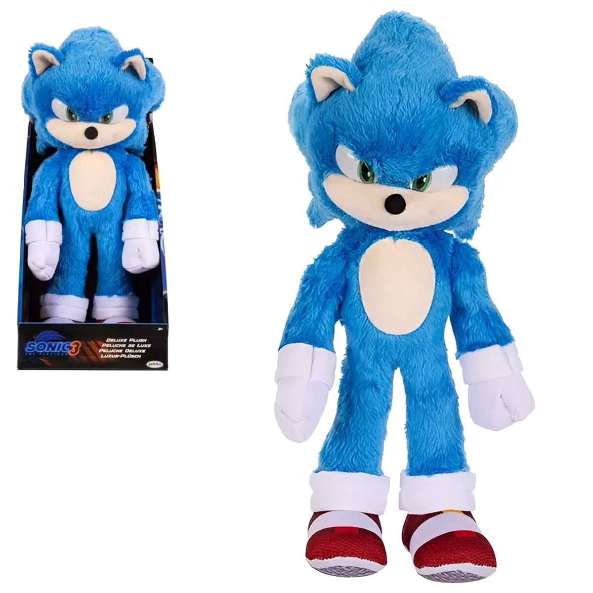 Pelúcia Deluxe Do Sonic De 33Cm - Sonic 3: O Filme
