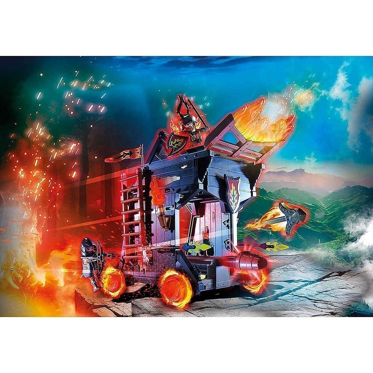 Playmobil - Aríete De Fogo Dos Bandidos De Burnham - Novel More - 70393