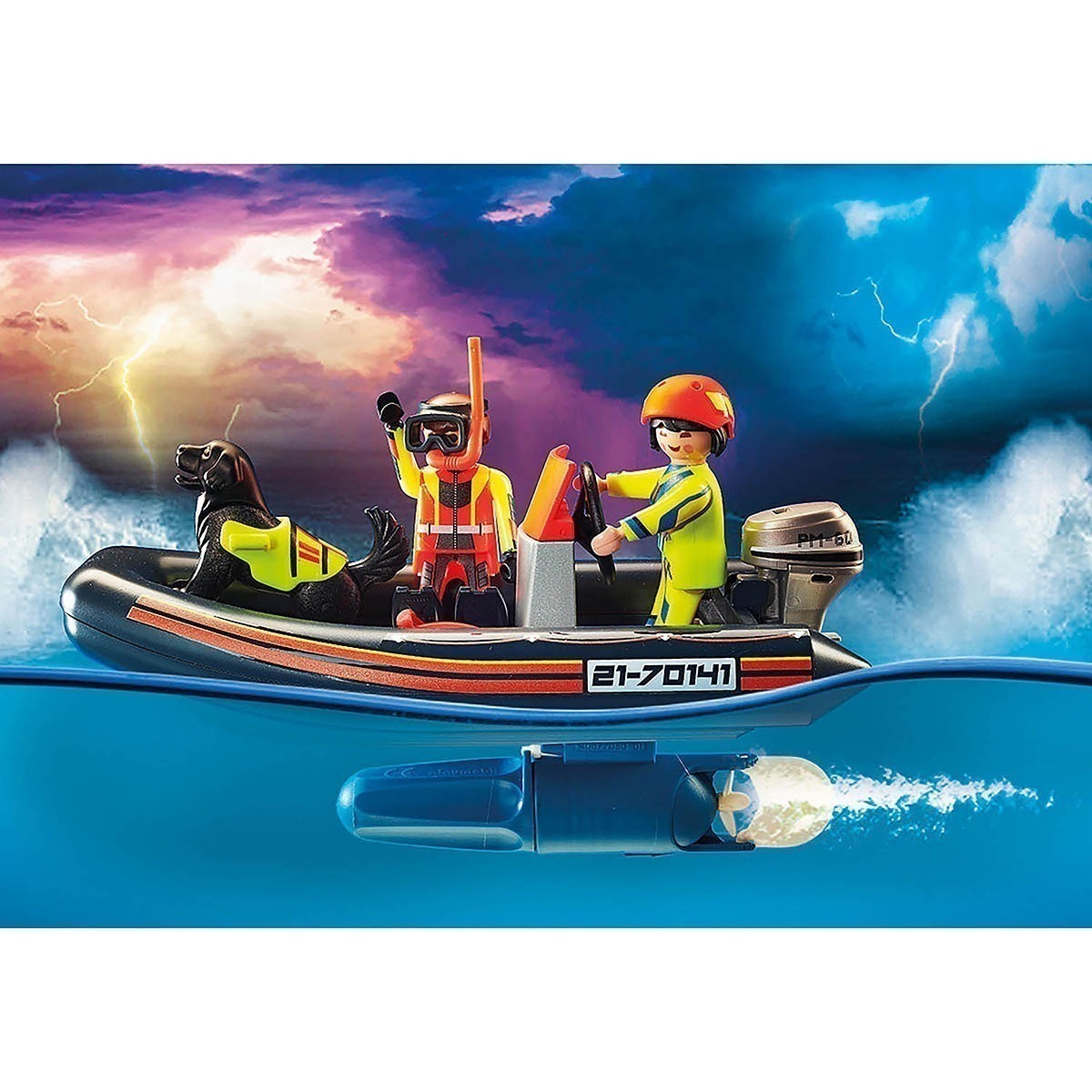 Playmobil - Resgate Na Agua Com Cachorrov - City Action - 70141