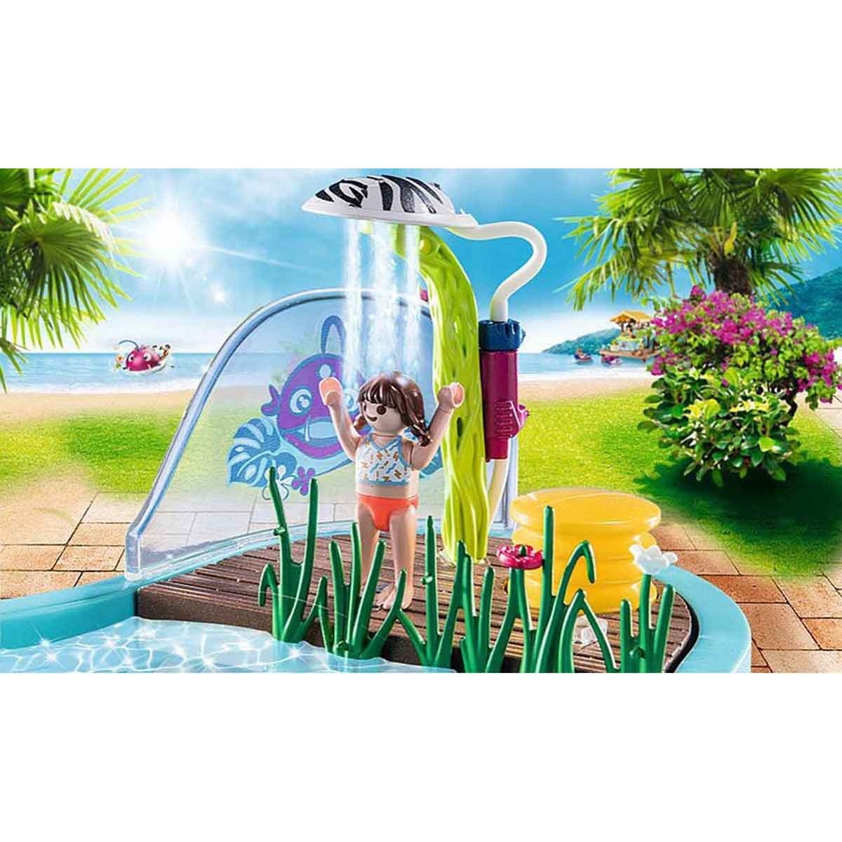 Playmobil - Piscina Pequena Esguicho Água - Family Fun - 70610