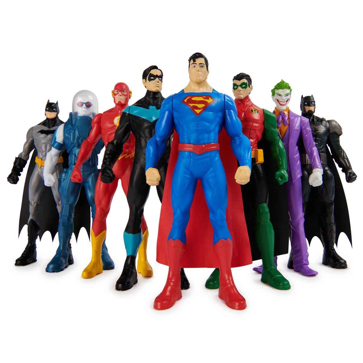 8 Bonecos Herois E Viloes Da Dc De 15Cm - Batman