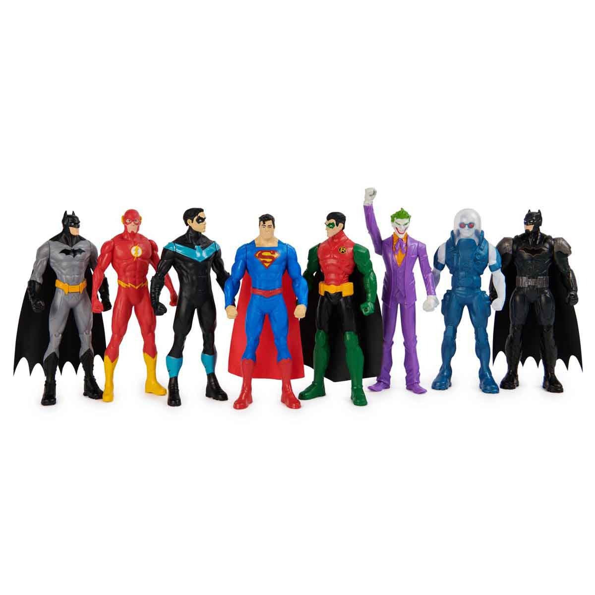 8 Bonecos Herois E Viloes Da Dc De 15Cm - Batman