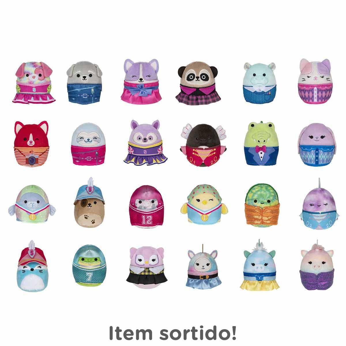 Mini Squishmallows Surpresa Rosa - Squishville Série 10