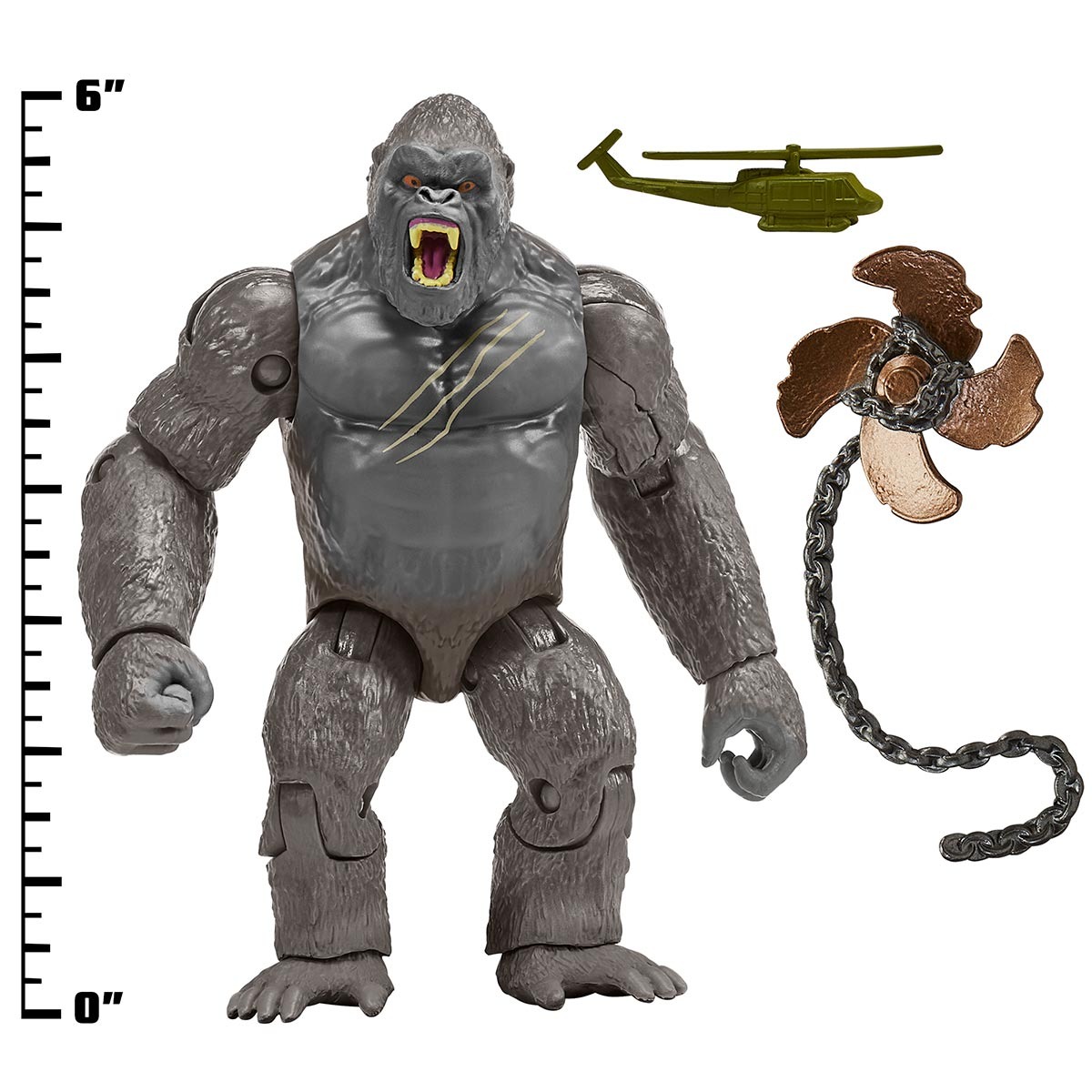 Boneco Kong de 15 cm com Acessório - Kong, A Ilha da Caveira