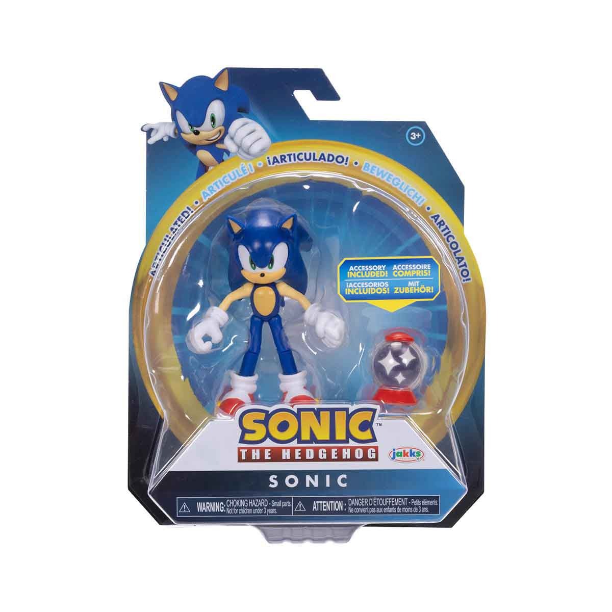Boneco Articulado Sonic com Caixa de Invencibilidade - Sonic