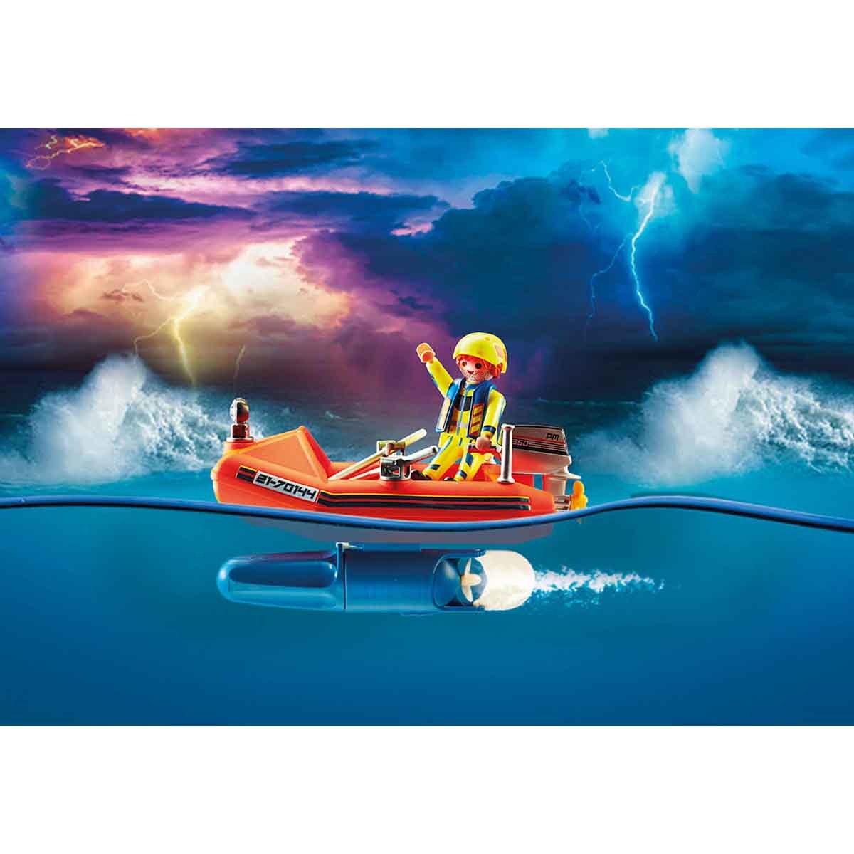 Playmobil - Lancha De Resgate Kitesurfer - City Action - 70144