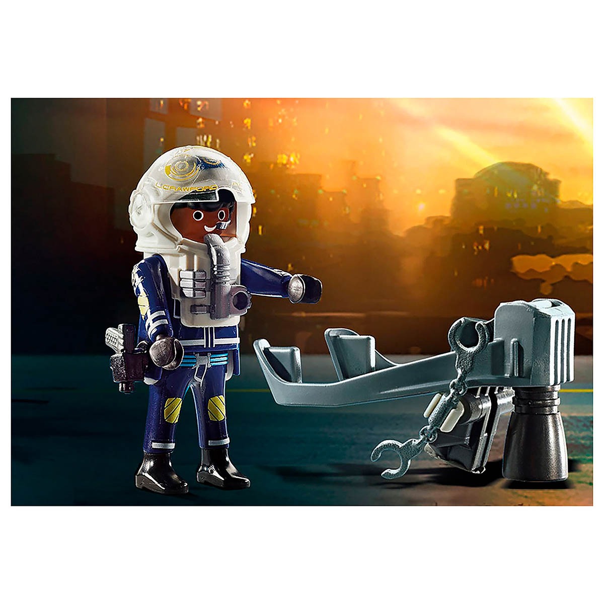 Playmobil - Polícia Com Jet Pack E Barco - City Action - 70782