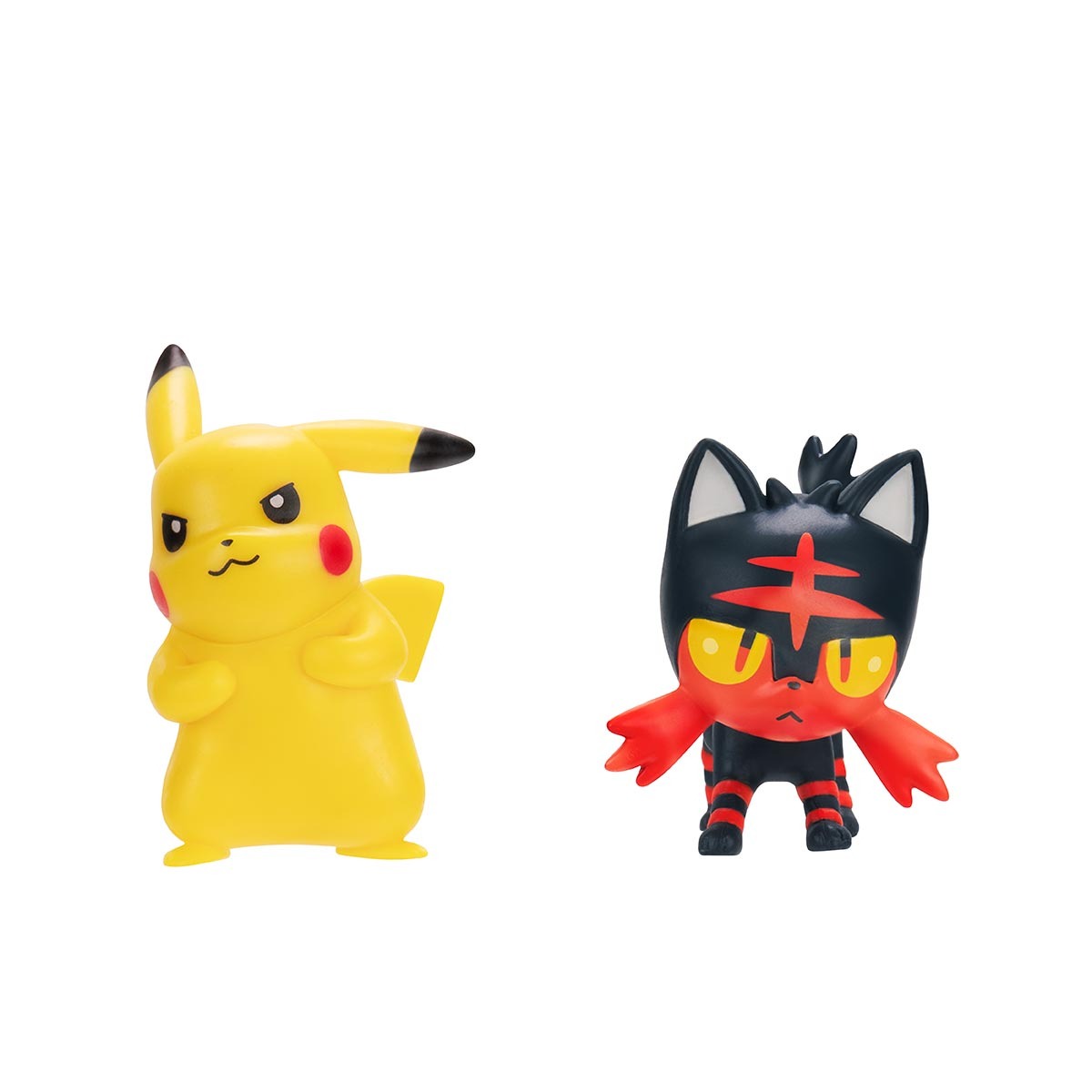 2 Bonecos De Batalha Pikachu + Litten - Pokémon 2 Bonecos De Batalha Pikachu + Litten - Pokémon