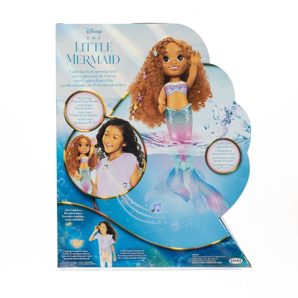 A Pequena Sereia - Boneca De 37Cm Da Ariel Com Luz E Som