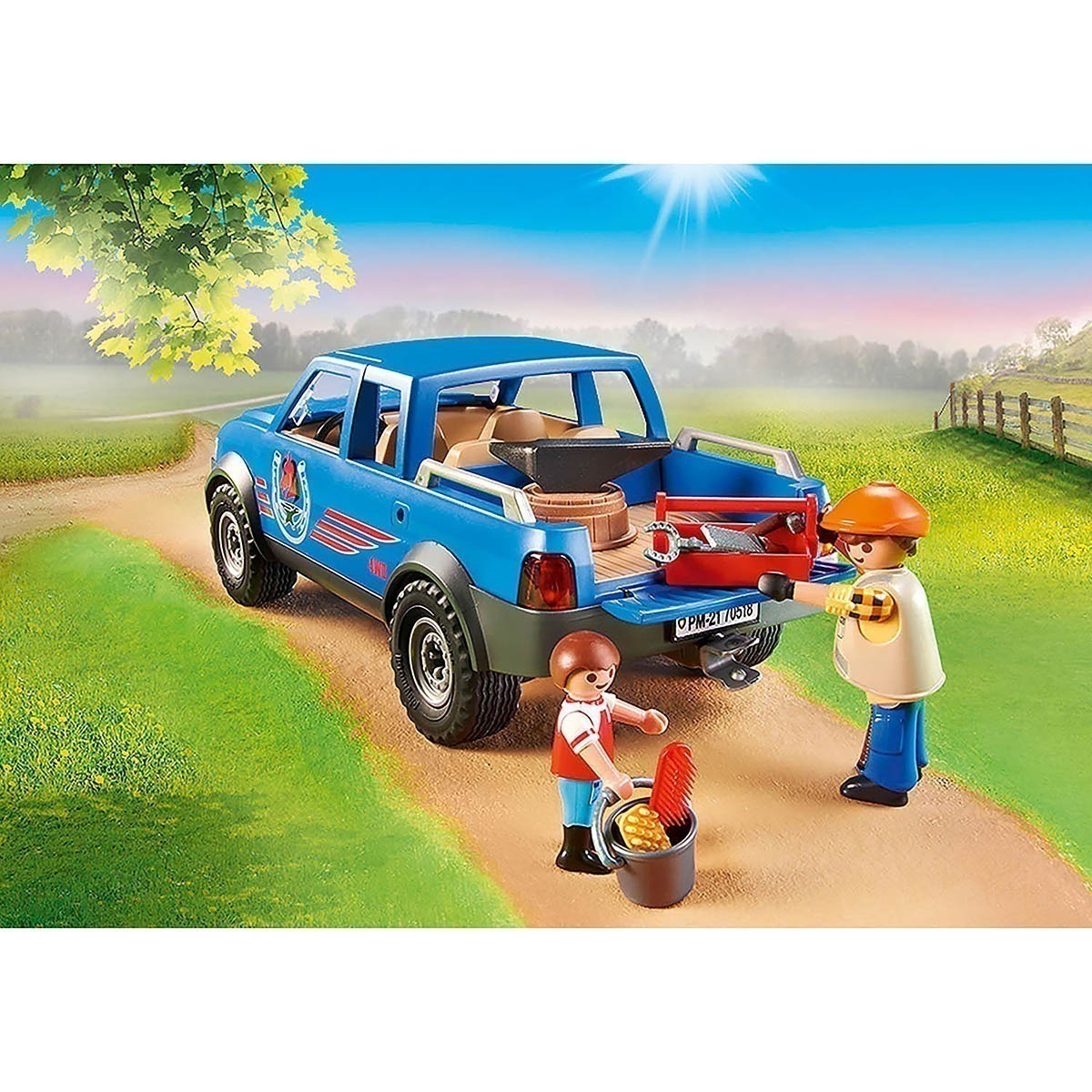 Playmobil - Ferreiro Com Carro - Country - 70518