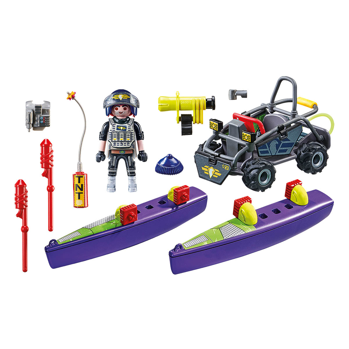 Unidade Tática Quadriciclo Multiterreno - Playmobil City Action 71147