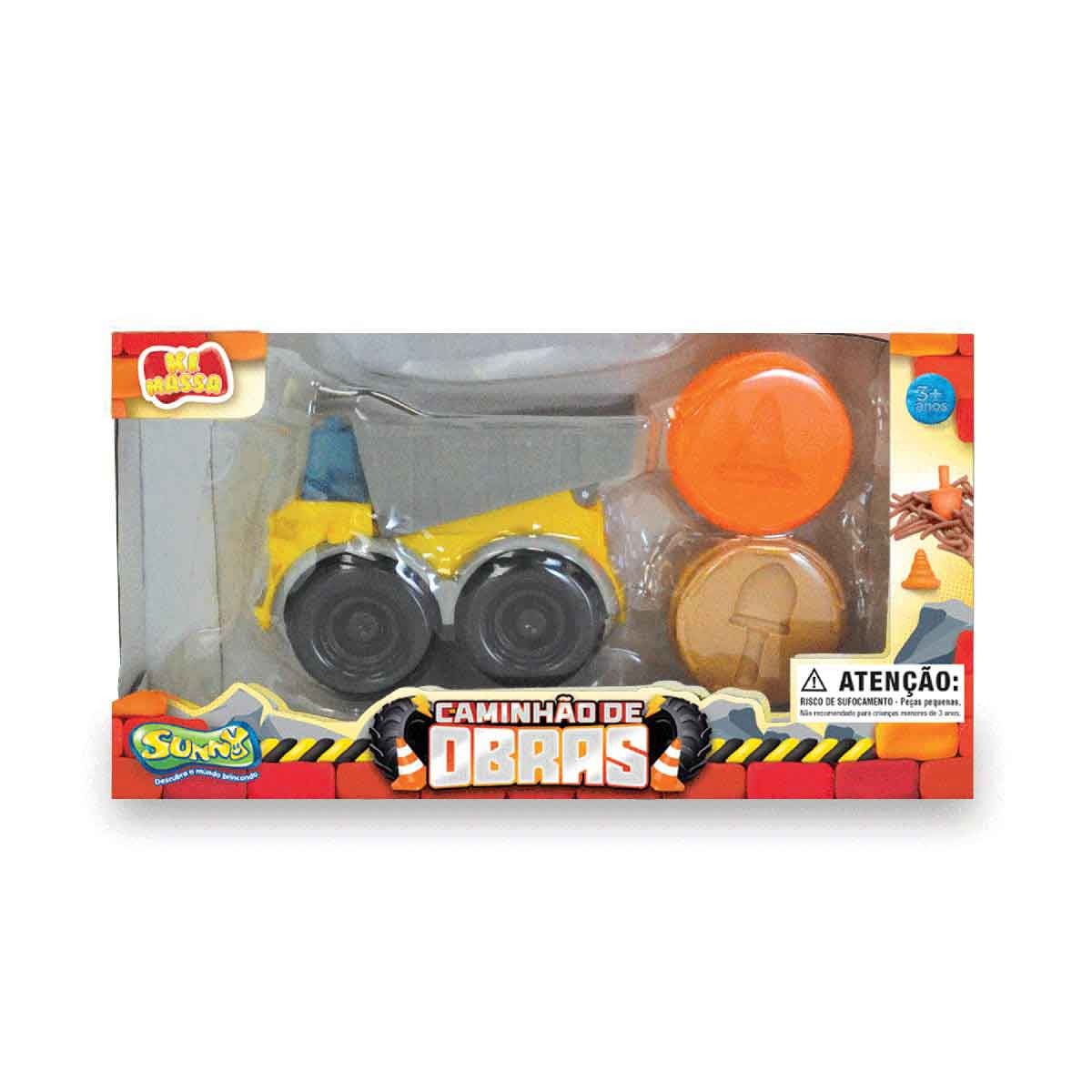 Caminhão De Obras Com 2 Massinhas - Ki Massa Caminhão De Obras Com 2 Massinhas - Ki Massa