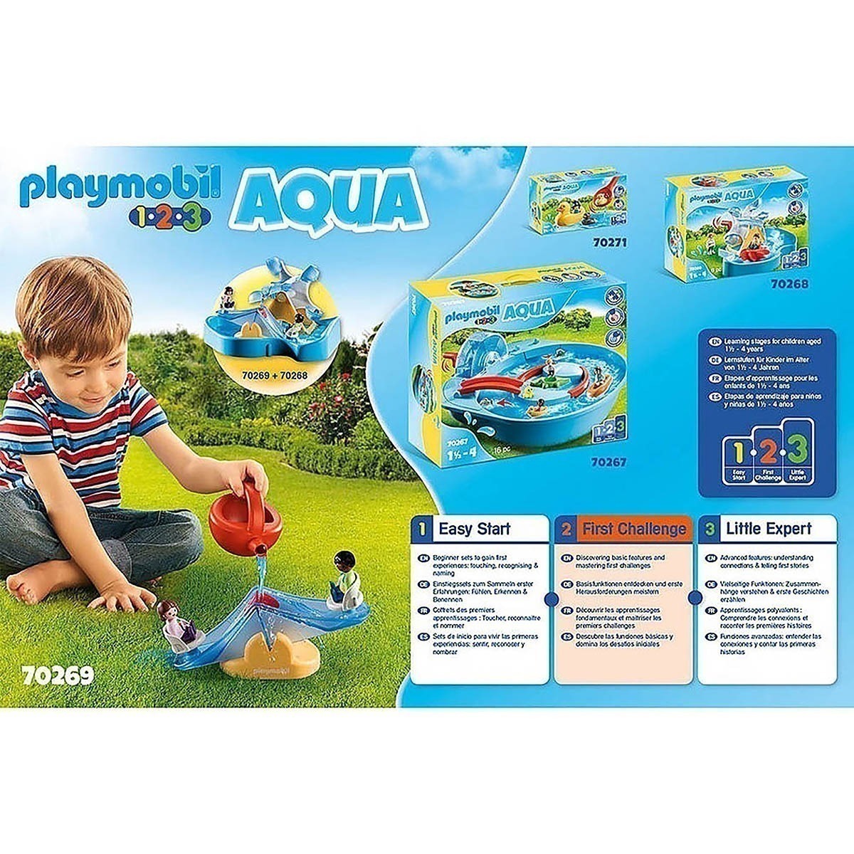 Playmobil - Gangorra D'Água Com Regador - 1.2.3 - 70269