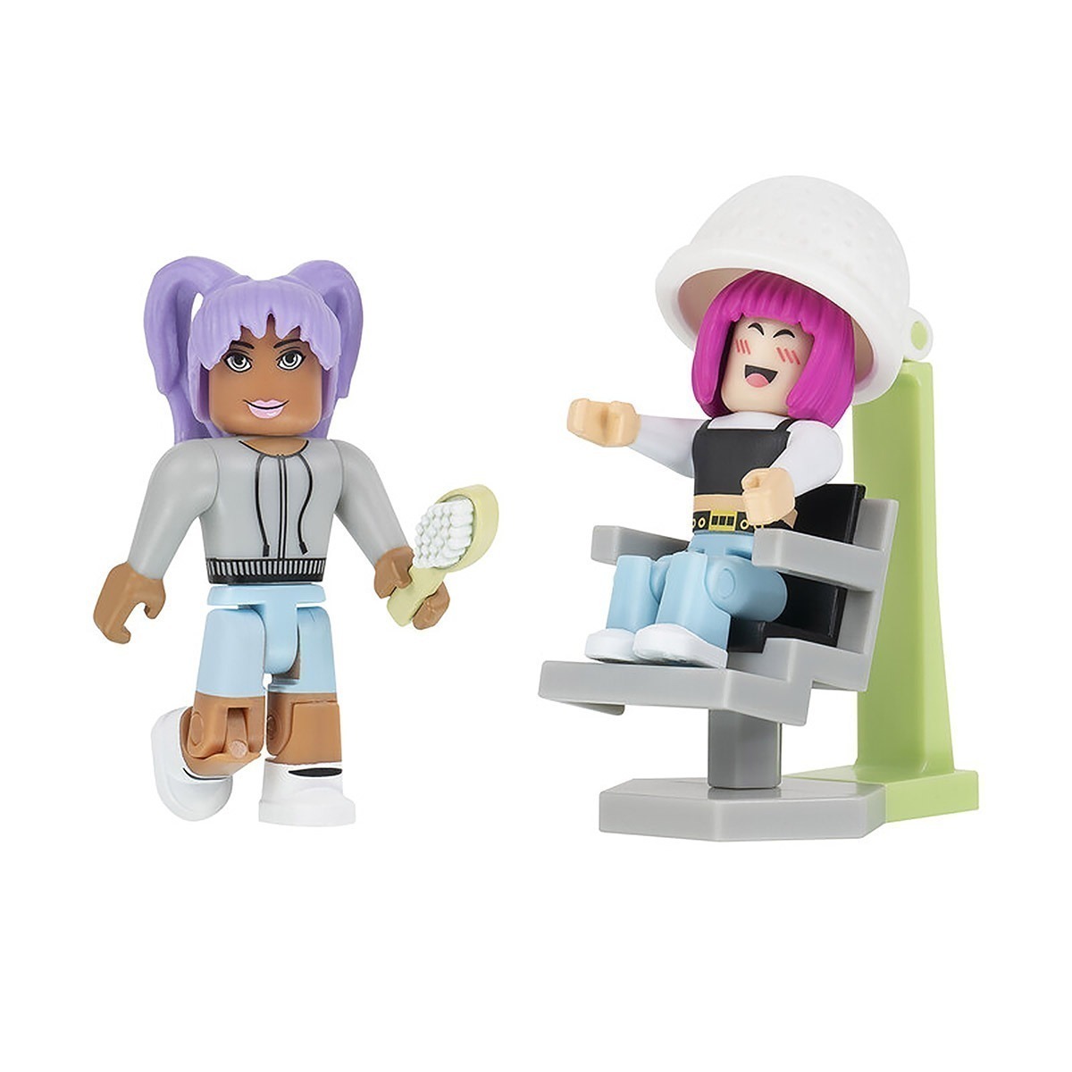 Roblox - 2 Bonecos De 7Cm - Brookhaven: Hair And Nails