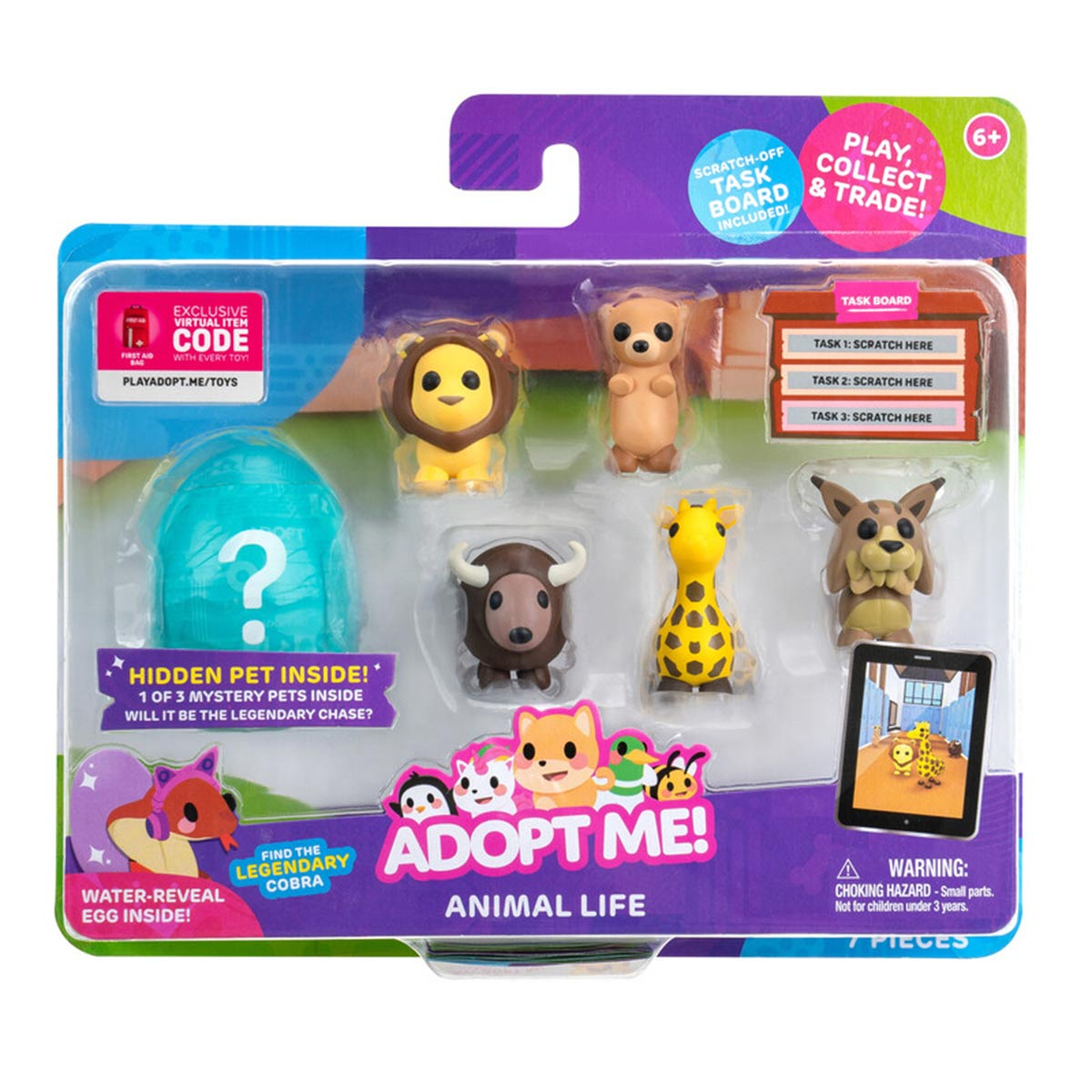 6 Bonecos De 5Cm Animal Life - Adopt Me