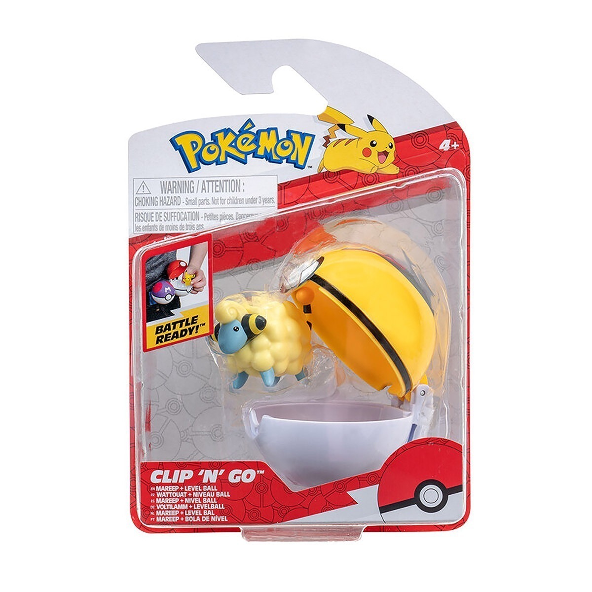 Figura Mareep Com Level Ball - Pokémon Figura Mareep Com Level Ball - Pokémon