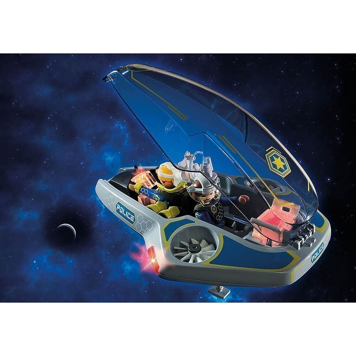 Playmobil - Polícia Galáctica Com Planador - Galaxy Police - 70019