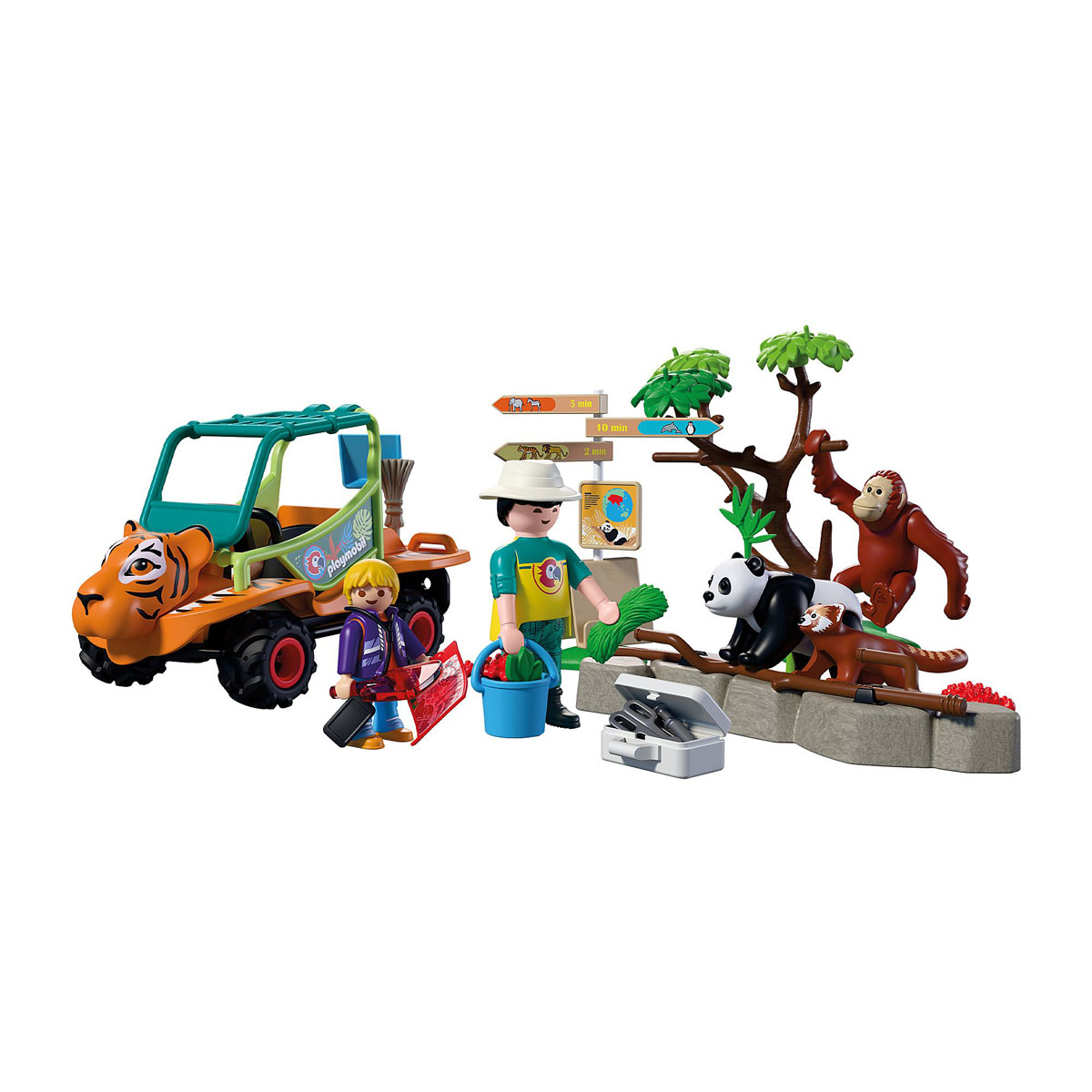 Zoológico com Veículo - Playmobil Animals & Friends 72072