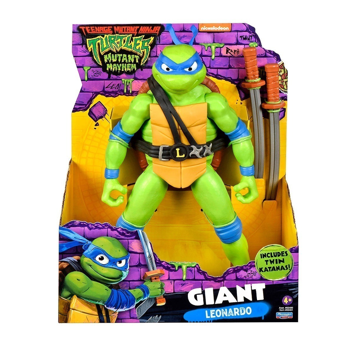As Tartarugas Ninja - Boneco Gigante Leonardo De 30Cm