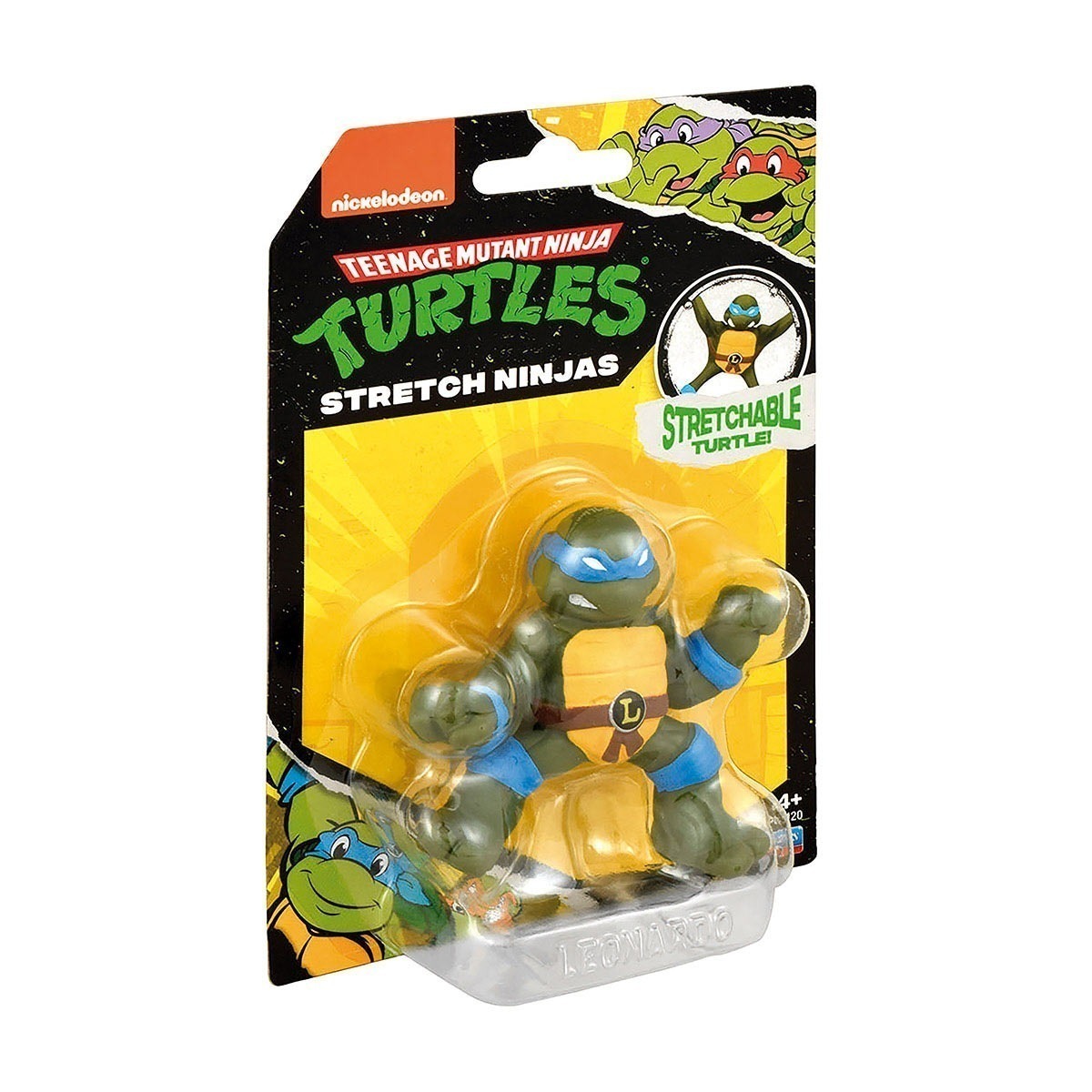 As Tartarugas Ninja - Mini Boneco Elastico Leonardo De 6Cm