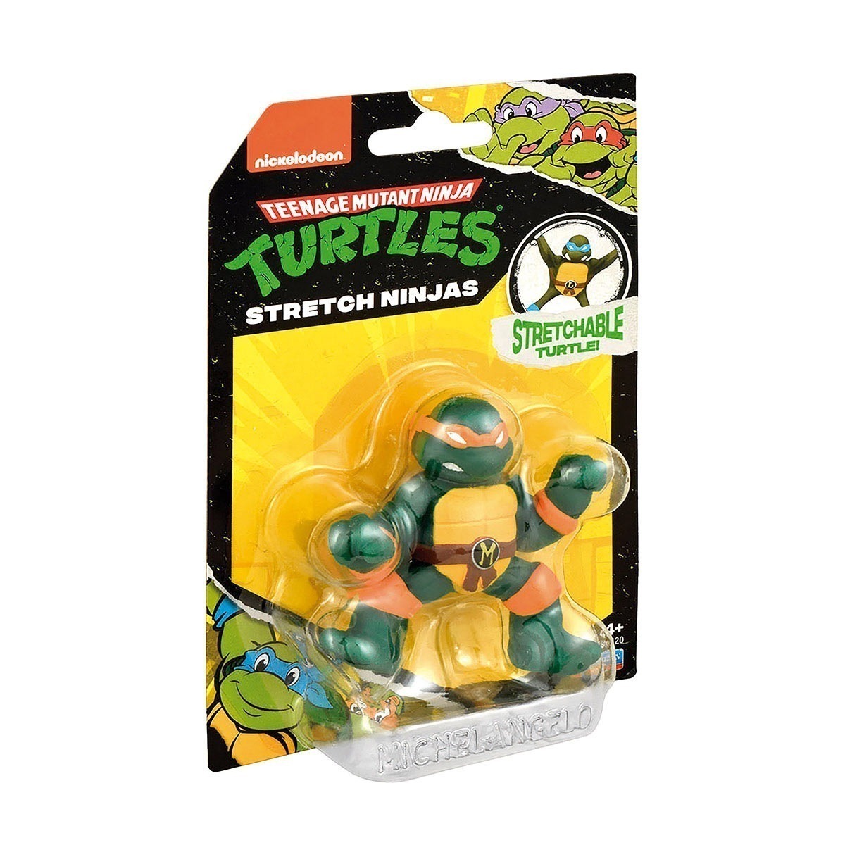 As Tartarugas Ninja - Mini Boneco Elastico Michelangelo 6Cm