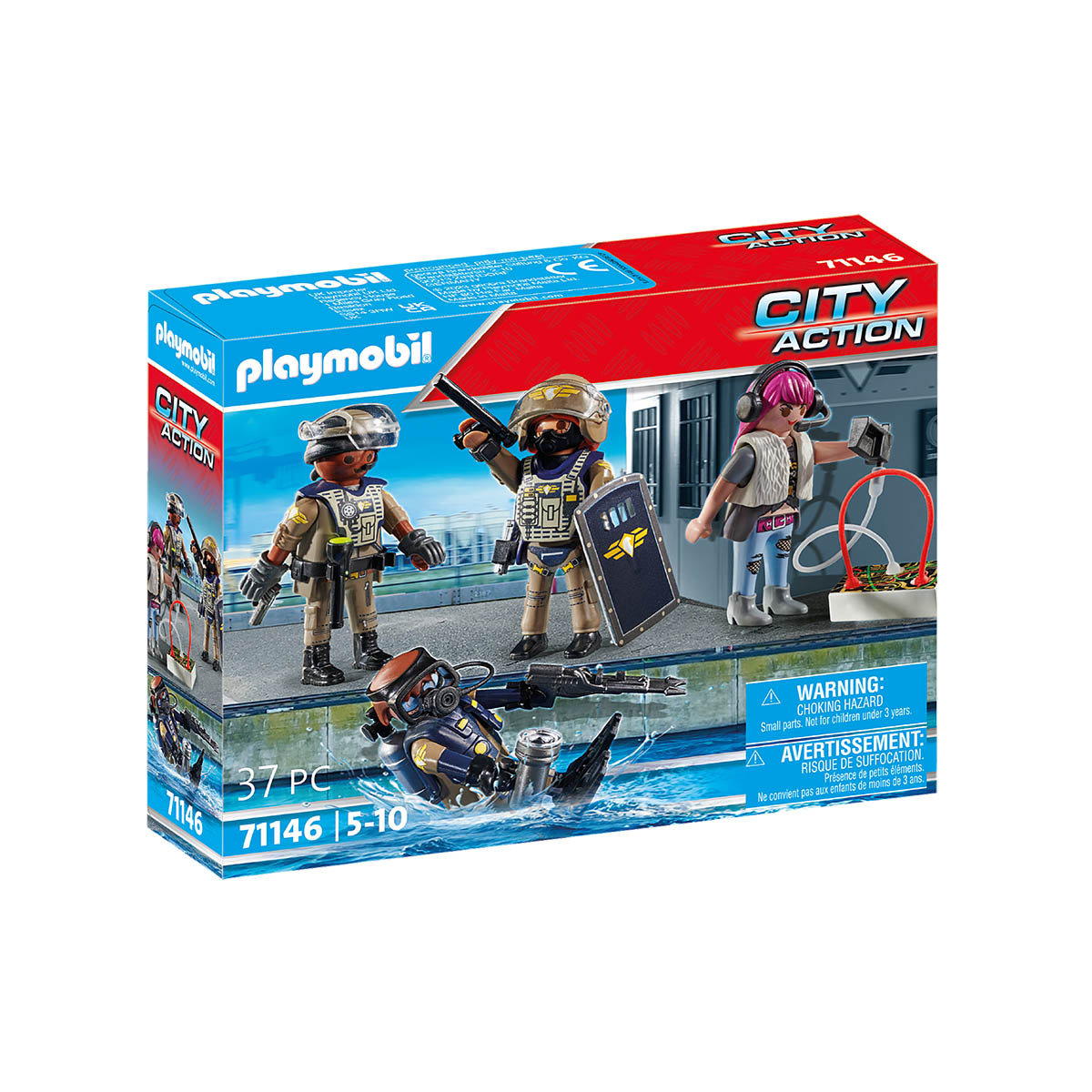 Unidade Tática Set de Figuras - Playmobil City Action 71146