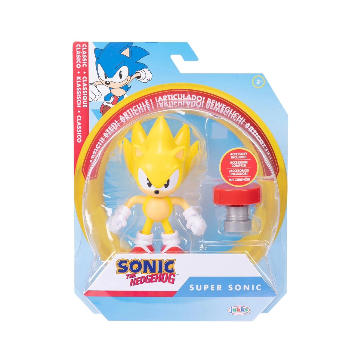 Sonic - Boneco 10cm Super Sonic Com Mola Sonic - Boneco 10cm Super Sonic Com Mola