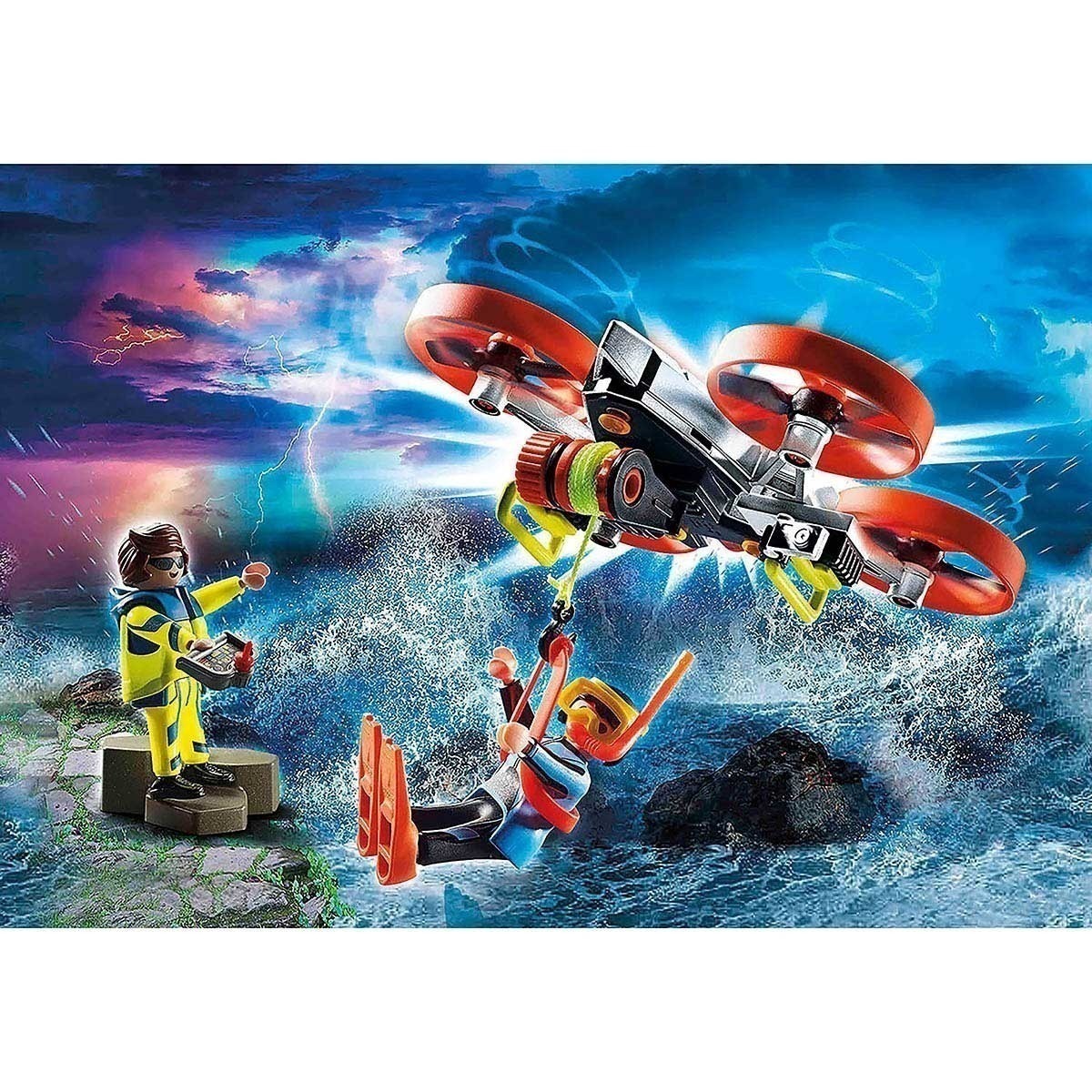 Playmobil - Resgate Mergulhador Com Drone - City Action - 70143