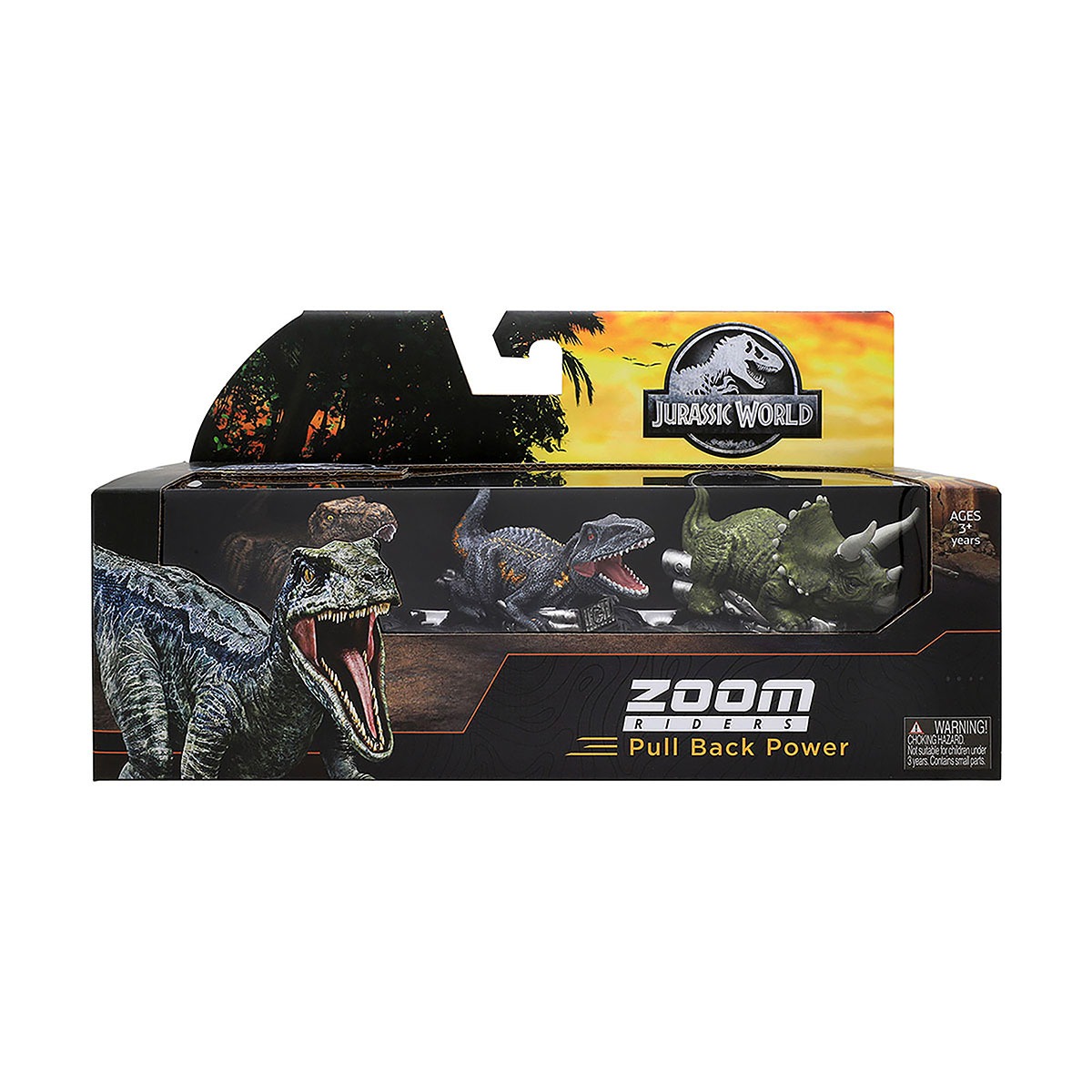 Jurassic World Carrinhos 7Cm T.Rex, Indoraptor E Triceratops