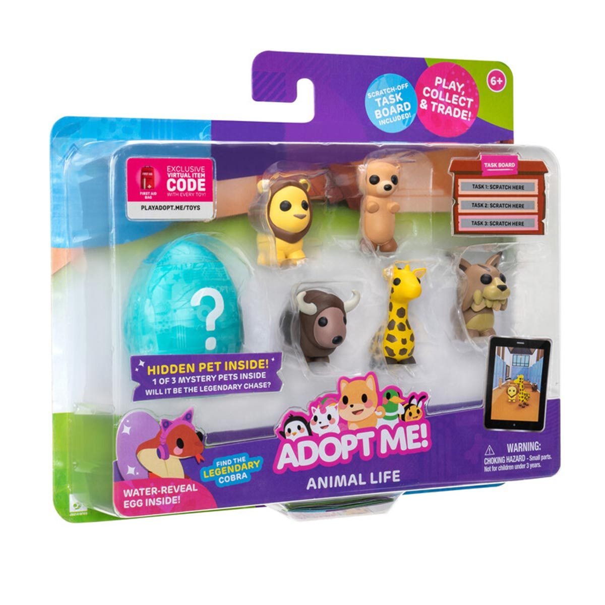 6 Bonecos De 5Cm Animal Life - Adopt Me