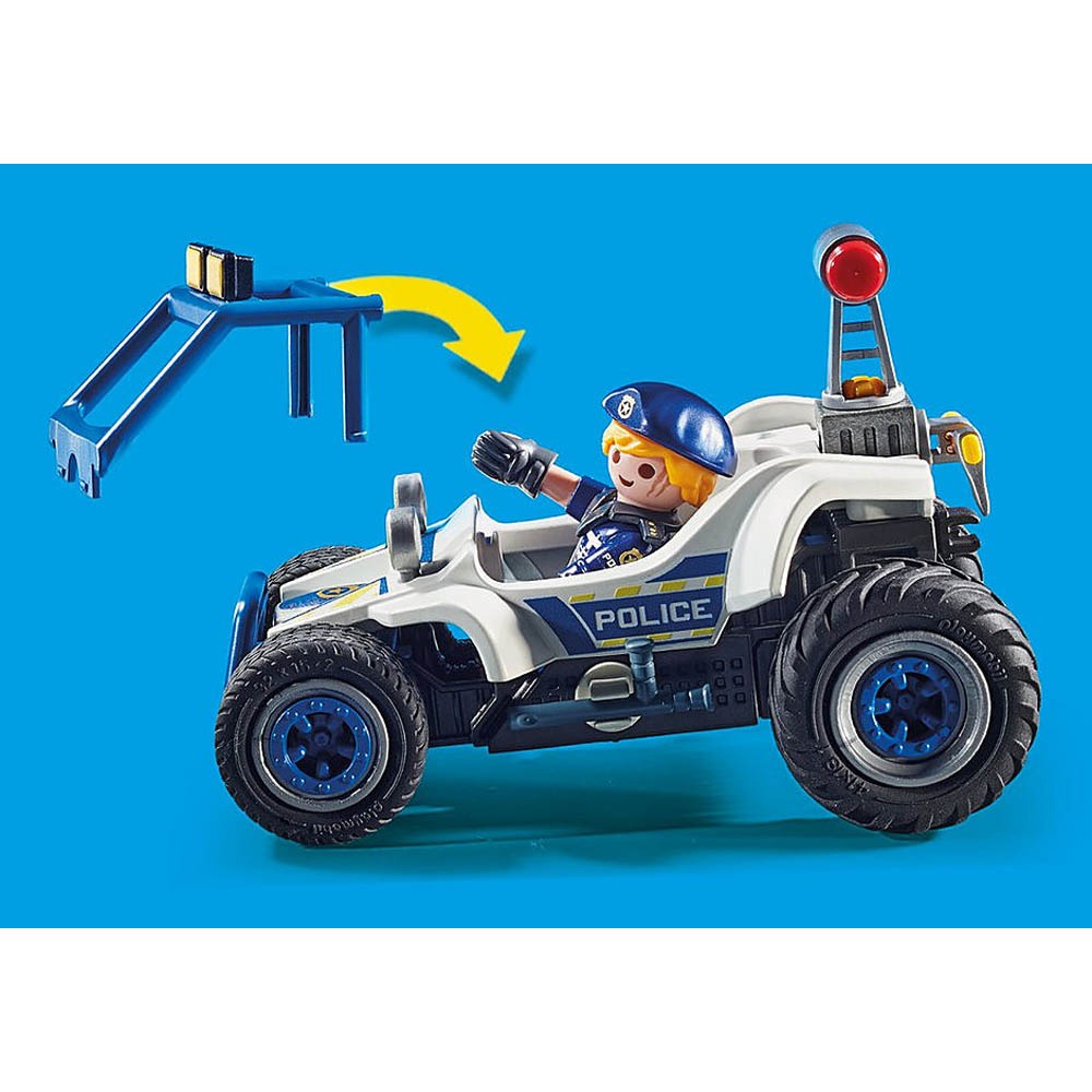 Playmobil - Carro Off-Road Da Polícia Com Bandido - City Action - 70570