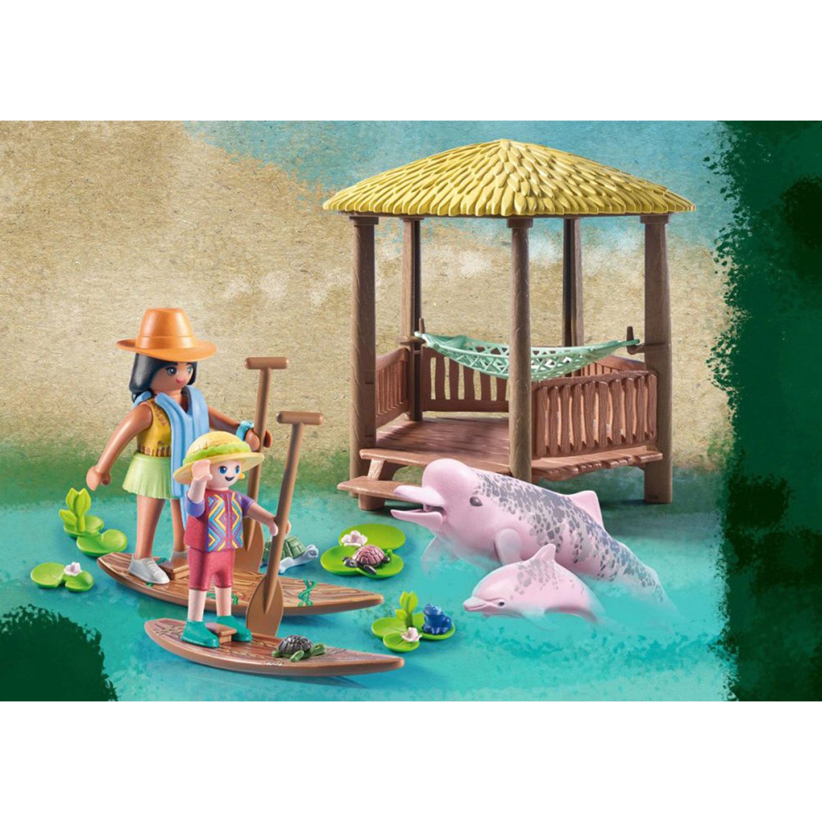 Playmobil - Passeio De Remo Com Golfinhos - Wiltopia 71143