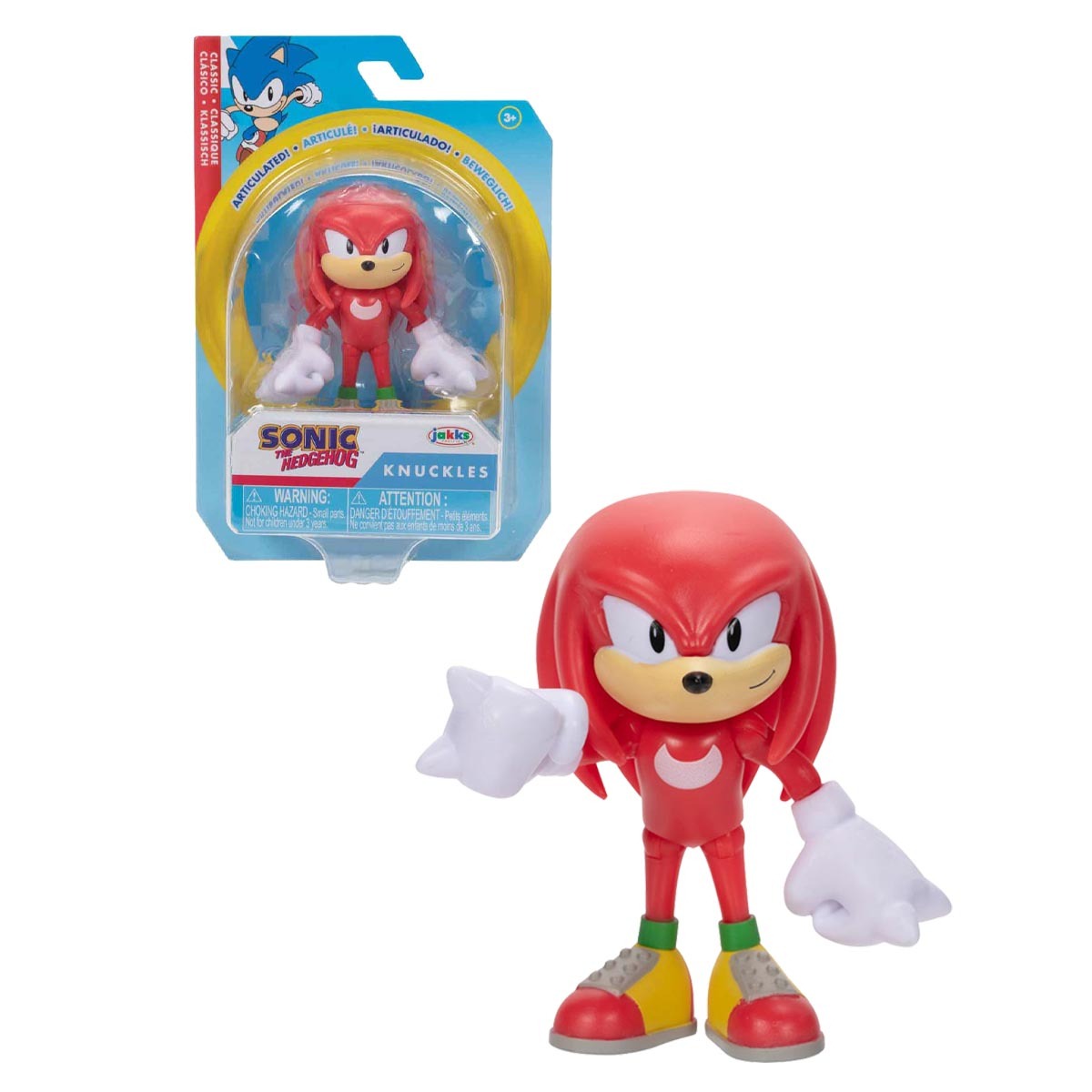 Boneco Knuckles Clássico de 6cm - Sonic