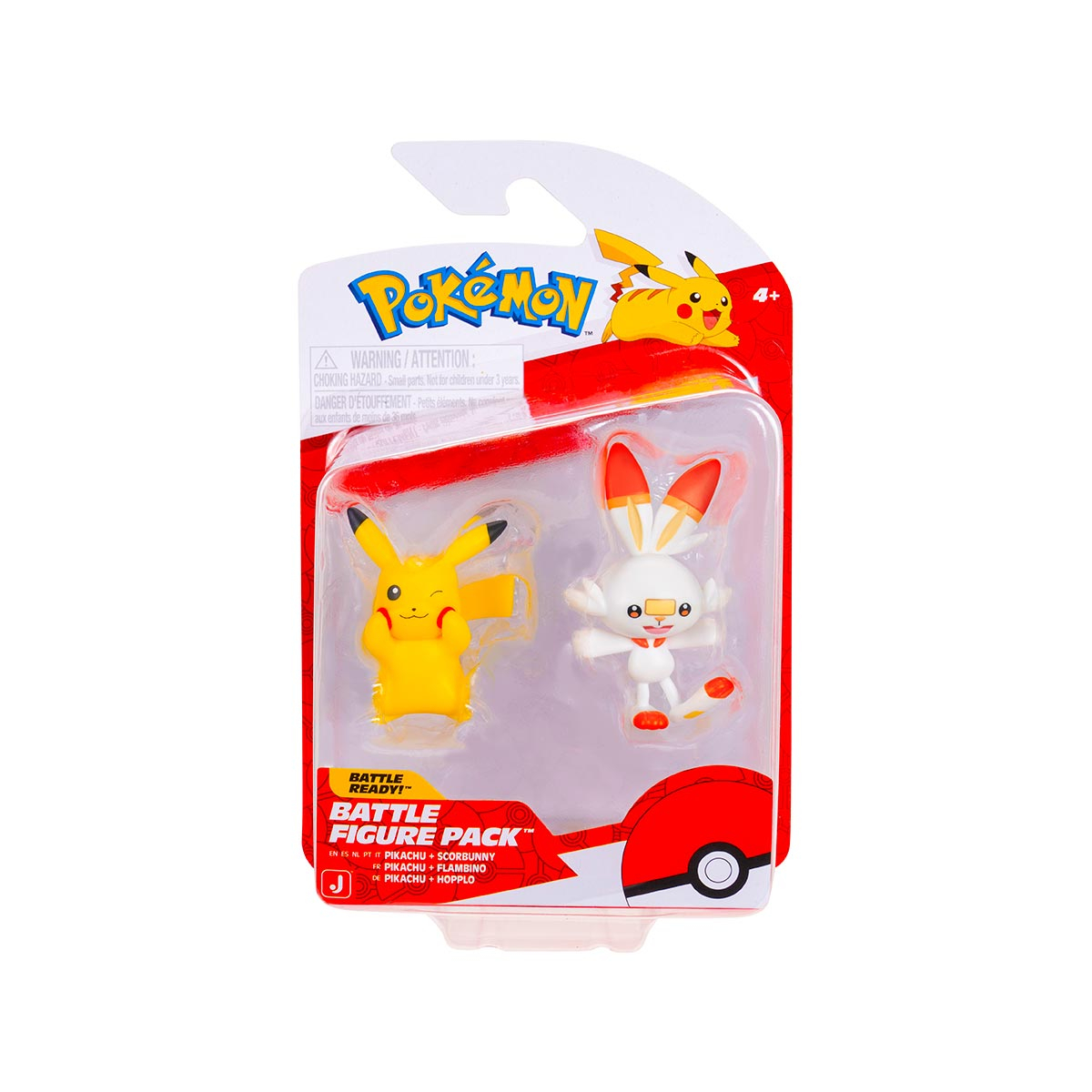 2 Bonecos De Batalha Pikachu + Scorbunny - Pokémon