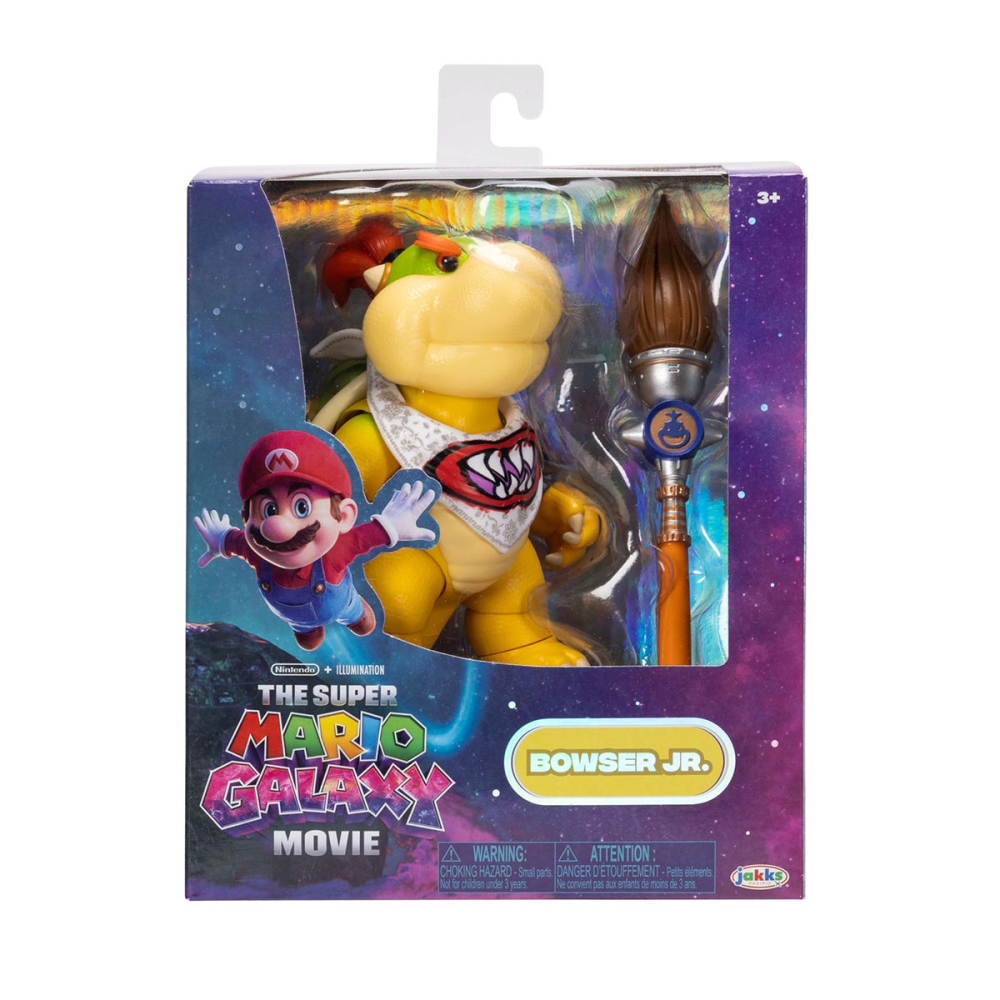Boneco Articulado Bowser Jr. de 12cm com Pincel - Super Mario Filme