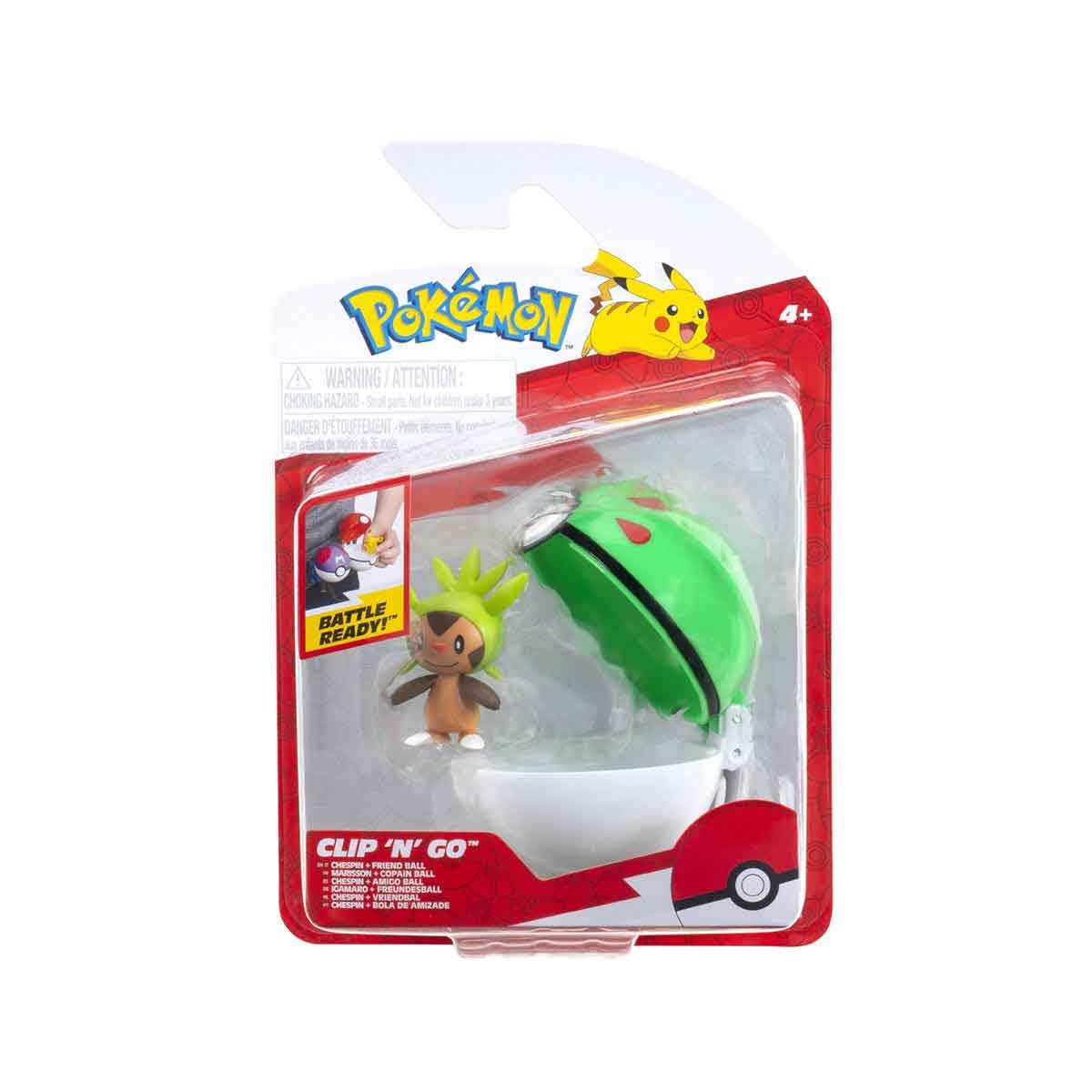 Boneco Chespin Com Friend Ball - Pokemon