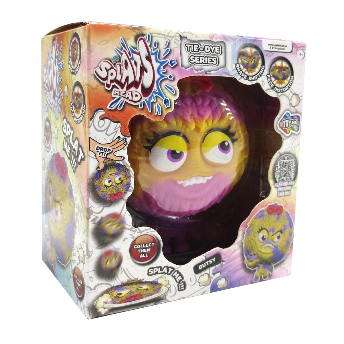 Boneco Elastico Butsy De 10Cm Serie Tie Dye - Splats Head