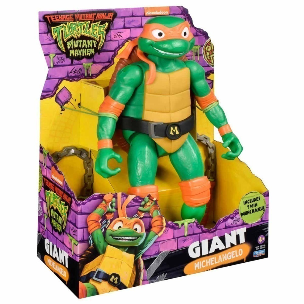 Boneco Gigante Michelangelo De 30Cm - As Tartarugas Ninja