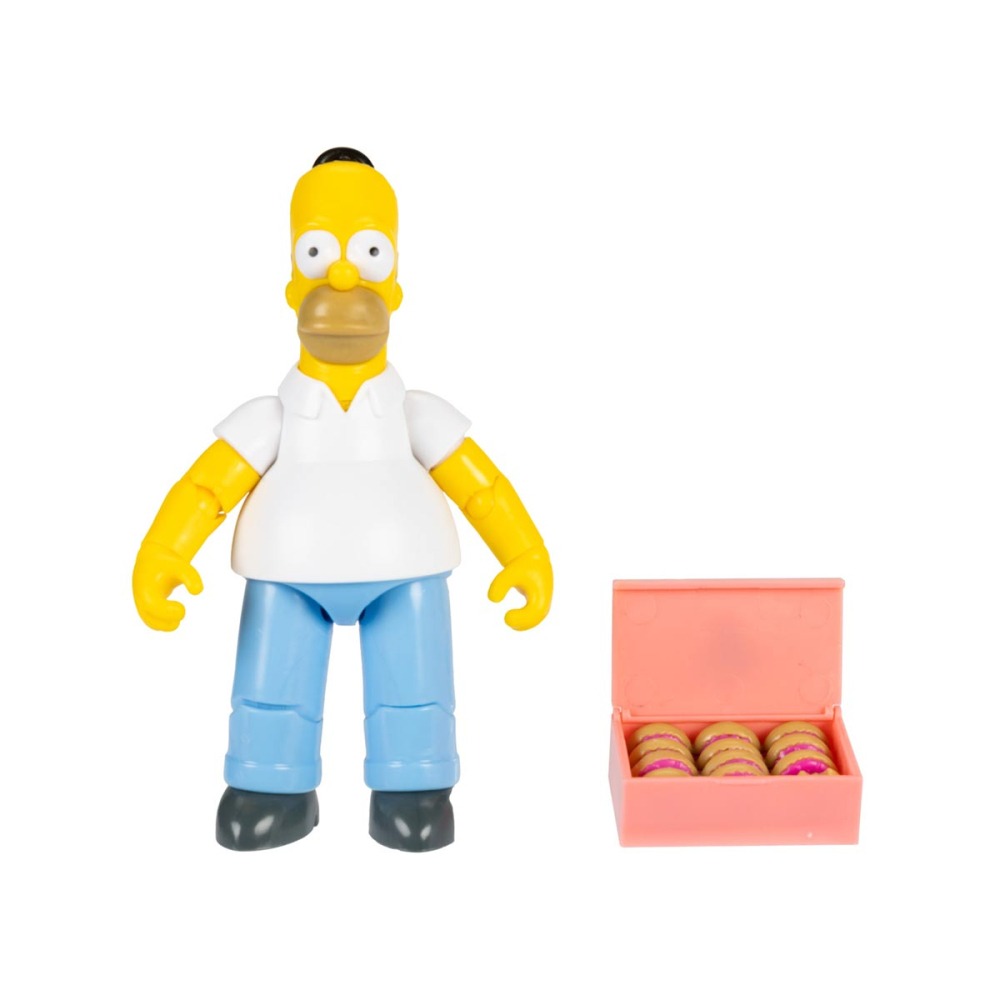 Boneco Homer De 12Cm Com Caixa De Donuts - Os Simpsons