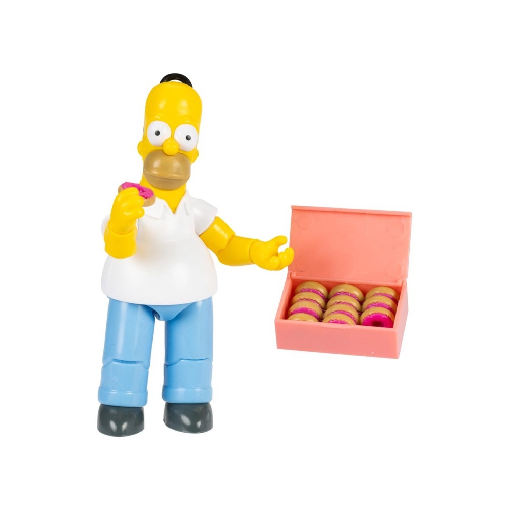 Boneco Homer De 12Cm Com Caixa De Donuts - Os Simpsons