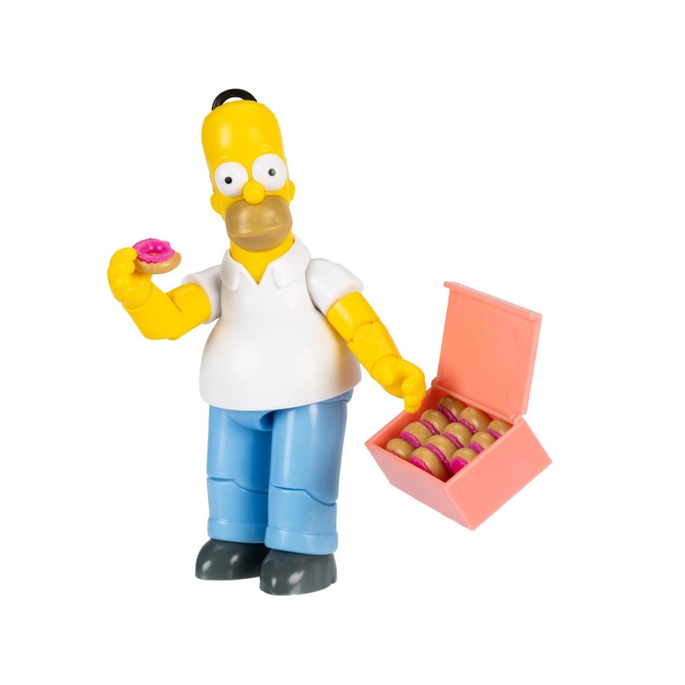 Boneco Homer De 12Cm Com Caixa De Donuts - Os Simpsons