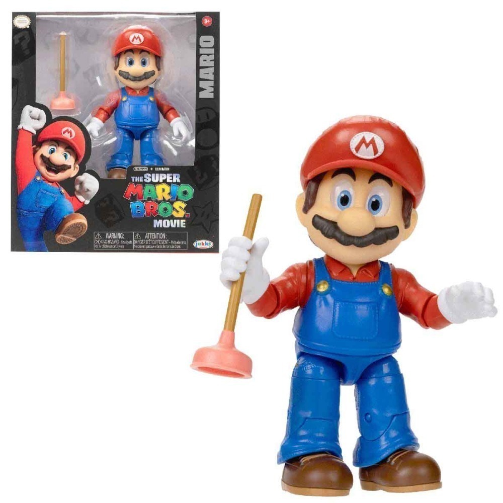 Boneco Mario De 12Cm Com Desentupidor - Super Mario Filme
